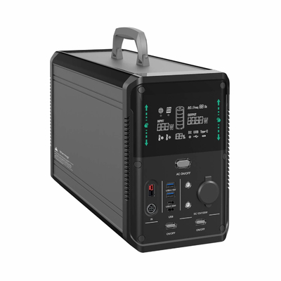 1500Wh ソーラー発電所 バックアップ リチウム電池 純粋な正弦波 AC コンセント