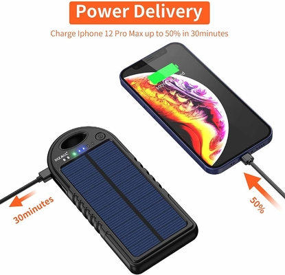 18W 10000mAh太陽エネルギー力銀行USB Cの充電器OEM