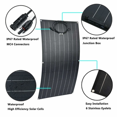 適用範囲が広い折り曲げられる12V 100wのモノクリスタル太陽電池パネル