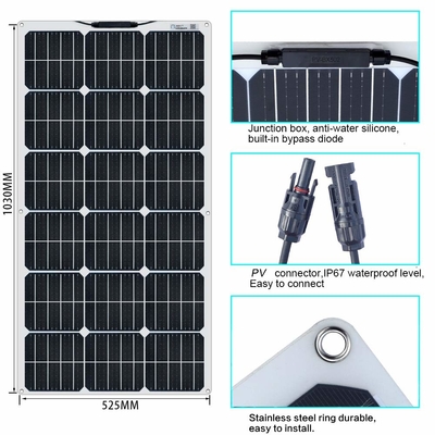 モノクリスタル適用範囲が広い無定形の太陽電池パネル100W 12V 400W 40A
