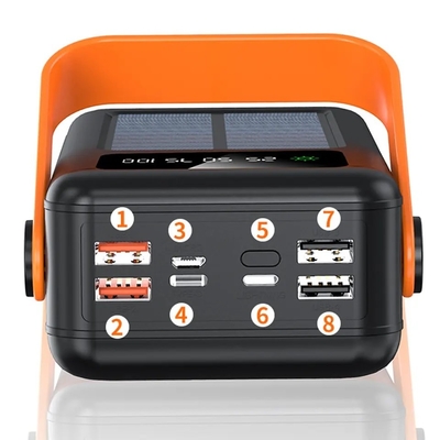 30000mAh 100000mAh 120000Mahの太陽充電器締縄が付いている取り外し可能なケーブルの太陽エネルギー銀行