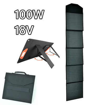 適用範囲が広い5折目の家の屋外のための折り畳み式の太陽電池パネル100W 18vの太陽電池のパネル