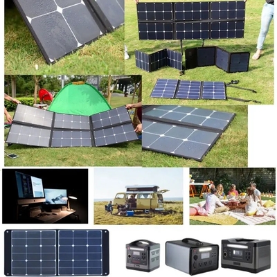 屋外のための太陽電池パネルの太陽総括的な充電器を折る軽量の防水100w