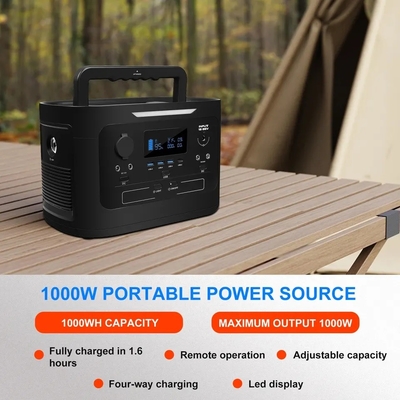 製造業者のリチウム自動キャンプの緊急事態のための屋外1000W携帯用lifepo4太陽エネルギー銀行発電所、電話