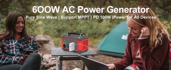 600WのUSB速充電太陽光発電機 携帯型リチウム電池 発電所 AC DC