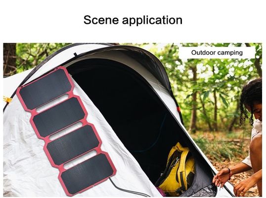 28w 折りたたみ太陽光パネル 柔軟なポケット 12v / 15v キャンプ用のパワーキット
