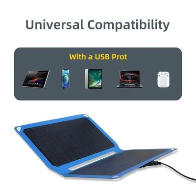 ポータブル 折りたたむ太陽光パネル 10W パワーチャージャー キャンプ 旅行 徒歩