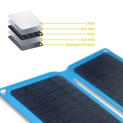 ポータブル 折りたたむ太陽光パネル 10W パワーチャージャー キャンプ 旅行 徒歩