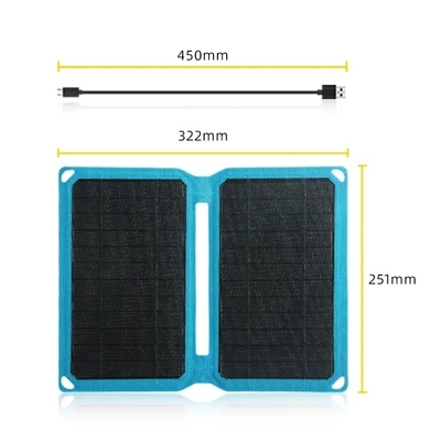 適用をハイキングするキャンプ旅行のための携帯用折る太陽電池パネル10W力の充電器