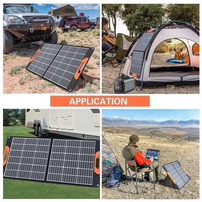 屋外のキャンプのための60W 100W 150Wの携帯用折る太陽電池パネル200W