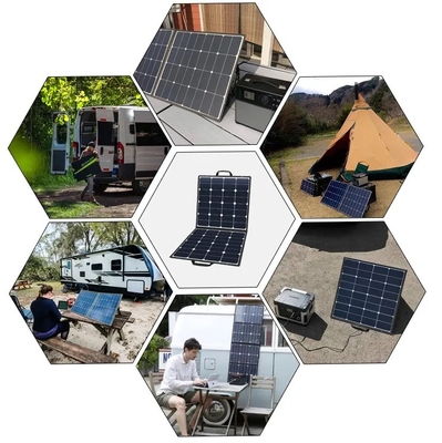携帯用Sunpowerの太陽電池パネル6の折目ETFE 60Wの折り畳み式のハンド・バッグ力の充電器