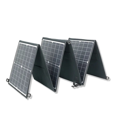 折りたたむ太陽光パネル ハンドバッグ パワーステーション ポータブル ソーラーパワー 6 折りたたみ ETFE 60W 110w 220w