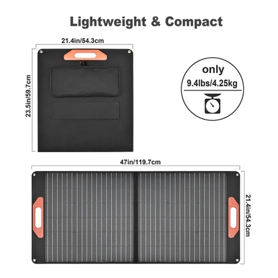 ETFE 100Wの太陽電池パネルの折り畳み式充満キット60w 100w 3の折目5の折目各々の単一モジュール