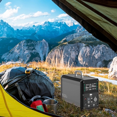 1500Wh ソーラー発電所 バックアップ リチウム電池 純粋な正弦波 AC コンセント