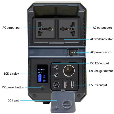 USB DC AC出力とキャンプするUPS 500W携帯用動力火車の発電機の移動式発電所